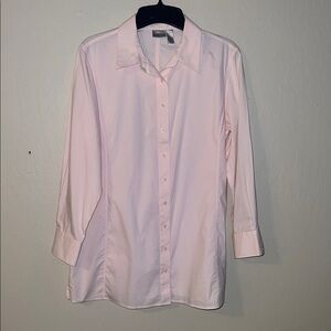 Chico's Soft Pink Button Down Blouse Size 3 (16)